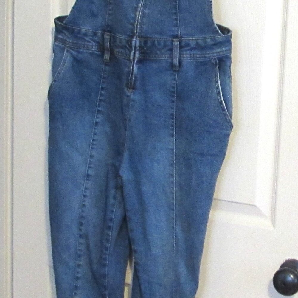Women's VANILLA STAR Denim Overalls With Zipper Bib Size L - Picture 6 of 6